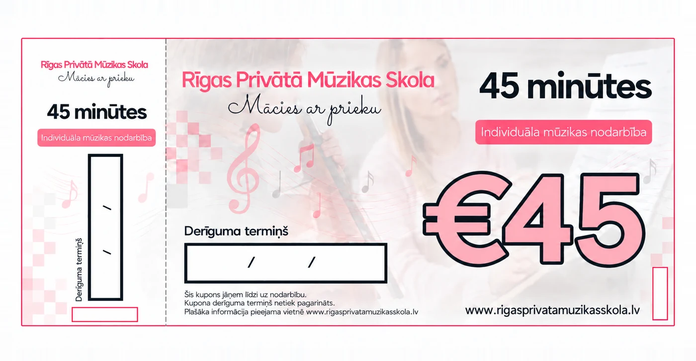 45 minūšu nodarbība voucher